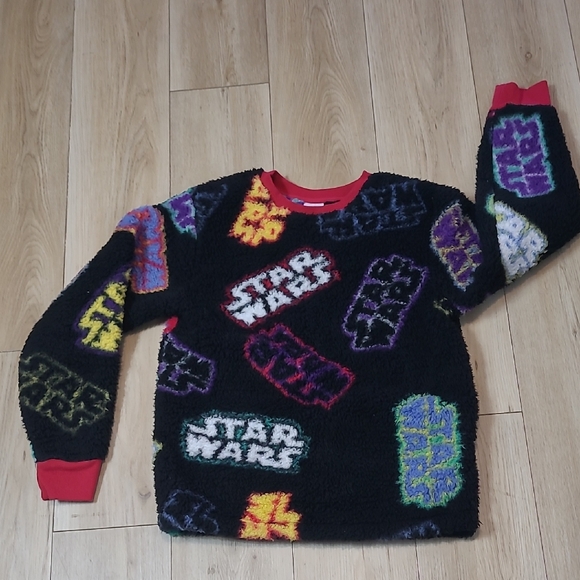 Disney Sweaters - Disney Multicolor Starwars Sherpa  Sweater with Red Trim Soze Xs